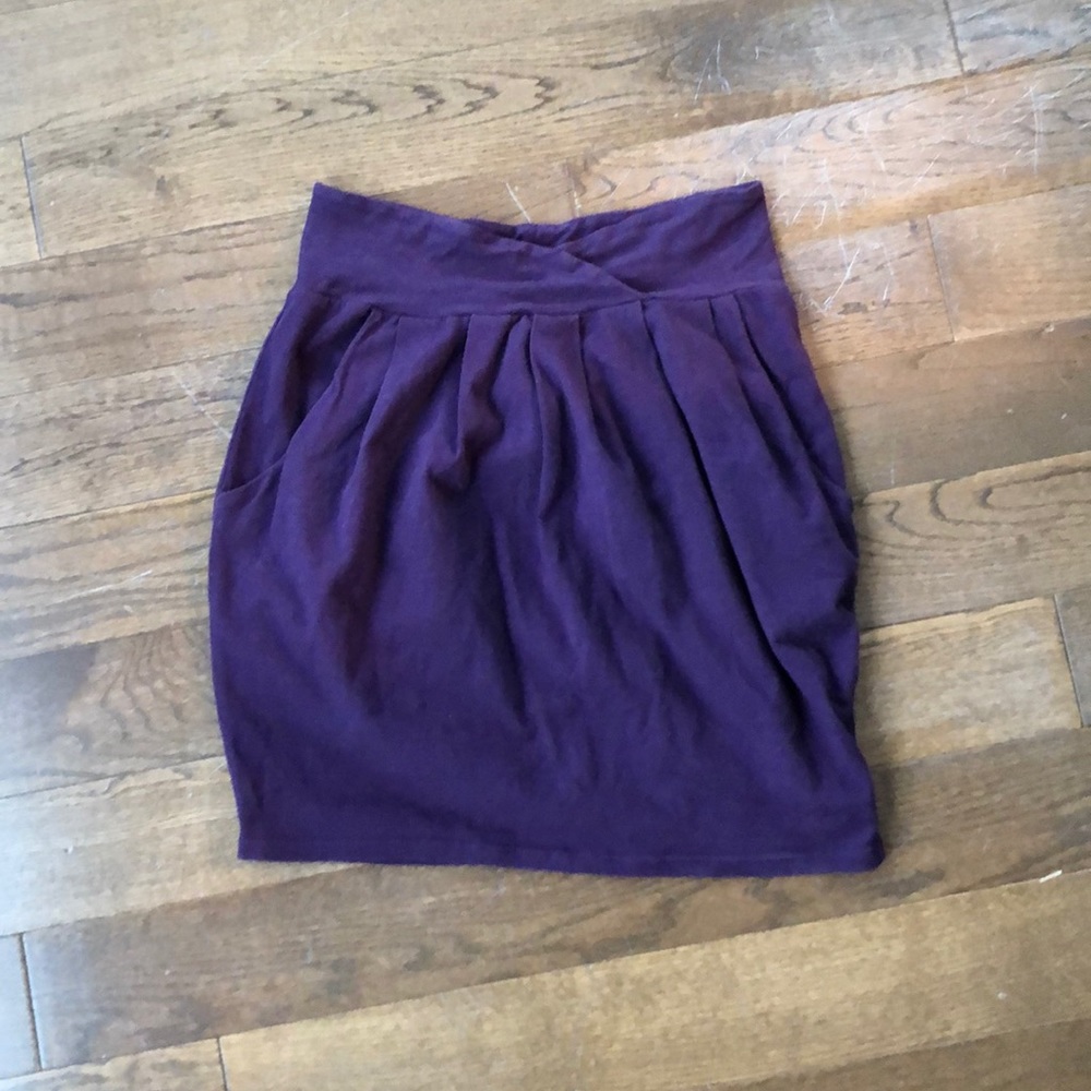 Silence + Noise purple tulip mini-skirt w pockets